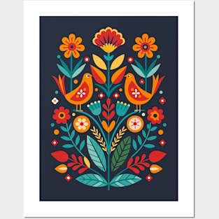 Romanian Folklore Floral Design Posters and Art